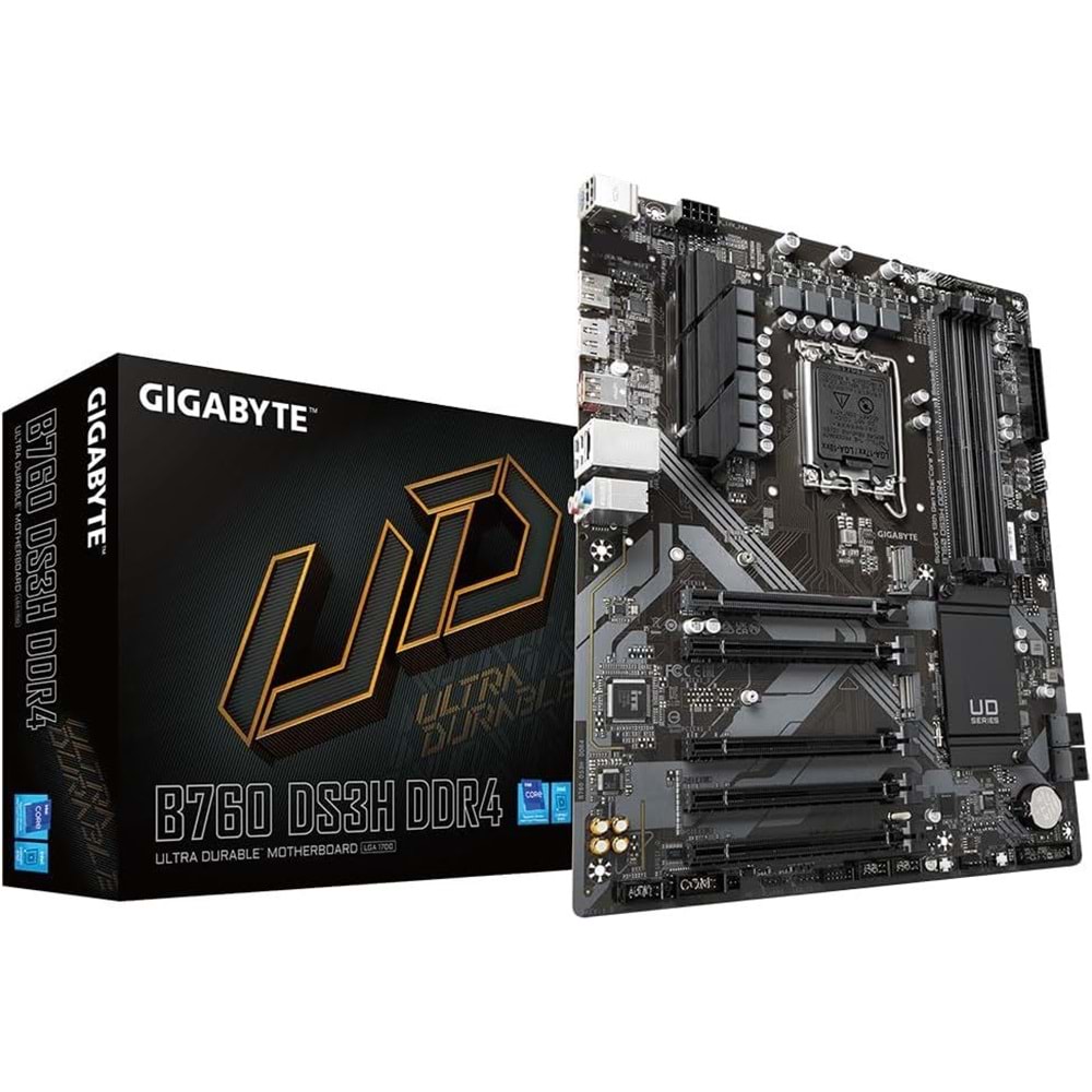 GIGABYTE B760 DS3H DDR4 HDMI TYPE-C DP PCIe 16X v4.0 1700p mATX