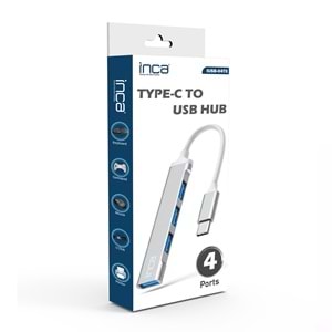 INCA TY-C HUBX4 IUSB-04T 4port Type-C & USB 3.0 USB Çoklayıcı Hub