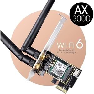 CUDY WE3000 AX5400 WIFI-6E Bluetooth PCI-E 5.3 Kablosuz Adaptör