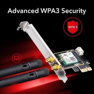CUDY WE3000 AX5400 WIFI-6E Bluetooth PCI-E 5.3 Kablosuz Adaptör