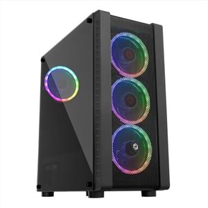 FRISBY 600w 80+ FC-9320G RGB Gaming Mid-Tower PC Kasası