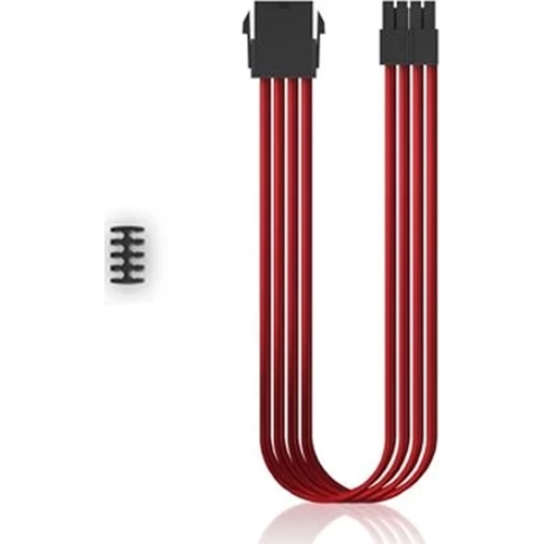 DEEPCOOL EC300-CPU8P-RD Standart ATX PS2 güç kaynağı uzatma kablosu yüksek kaliteli 18AWG fiber 300mm