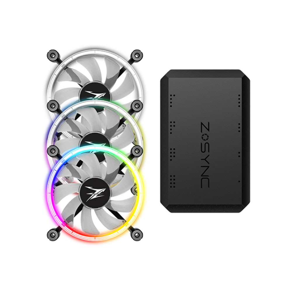 ZALMAN ZM-LF120A3 ARGB 120mm Dual Ring 3'lü Fan Seti (Kontrolcü Dahil)