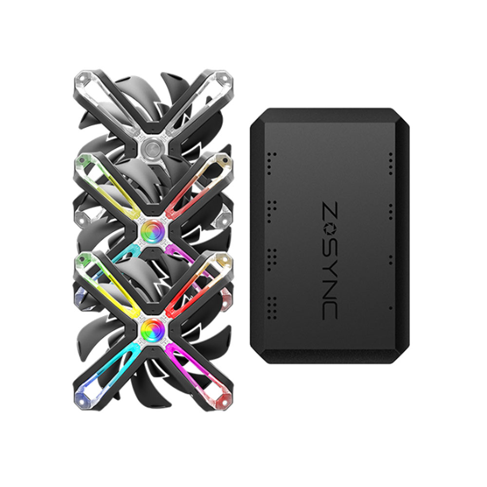 ZALMAN ZM-SF120A3 RGB 120mm Çerçevesiz 3'lü Fan Seti (Kontrolcü)