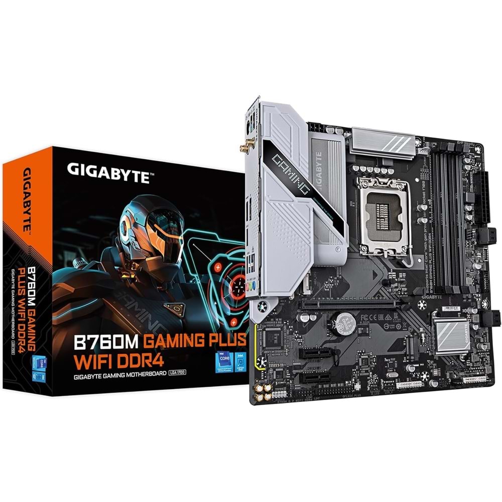 GIGABYTE GAMING PLUS B760M DDR4 HDMI DP PCIE 4.0 1700p mATX
