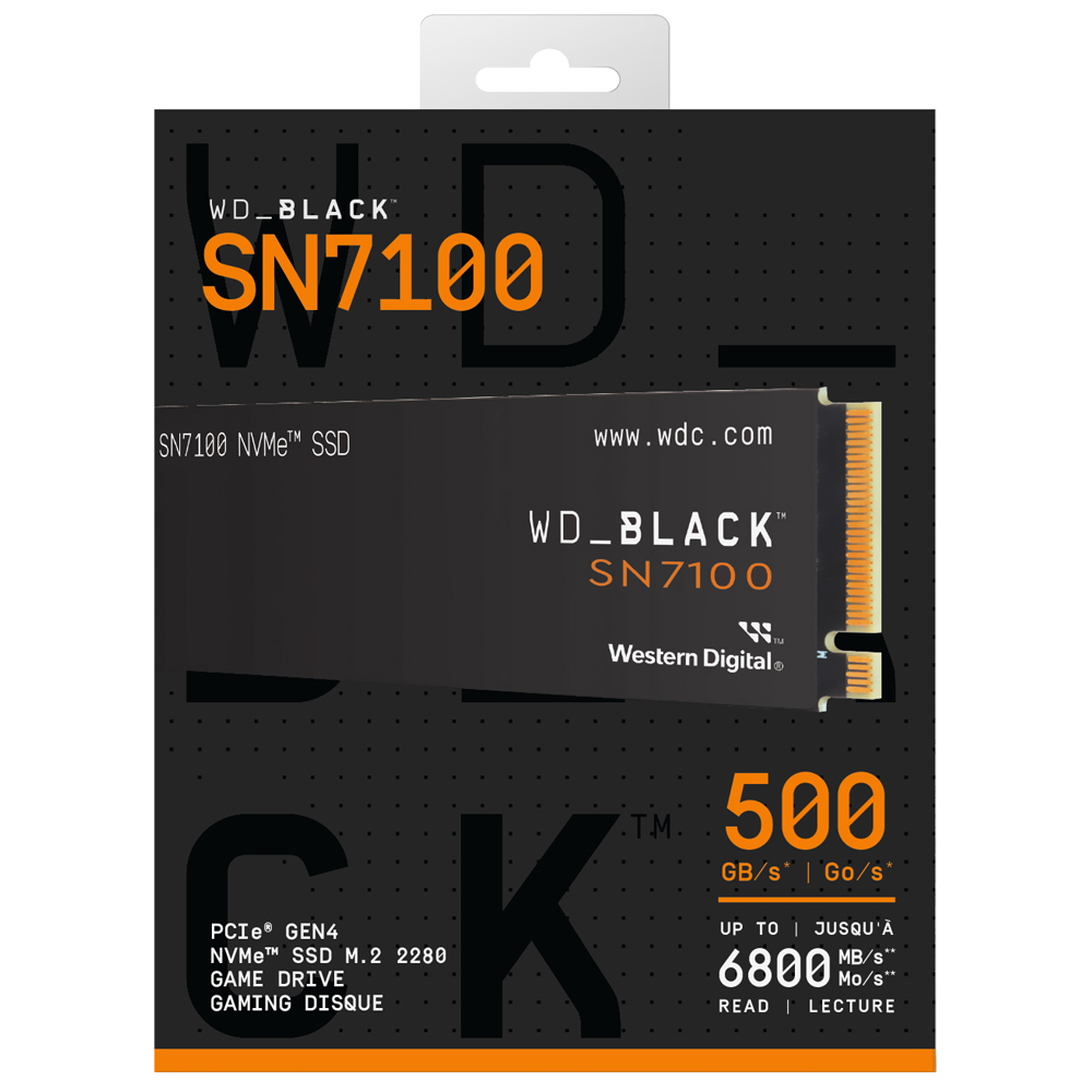 WD 500GB BLACK SN7100 WDS500G4X0E 6800- 5800MB/s M2 NVME GEN4 DİSK