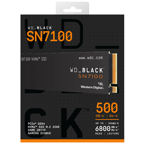 WD 500GB BLACK SN7100 WDS500G4X0E 6800- 5800MB/s M2 NVME GEN4 DİSK