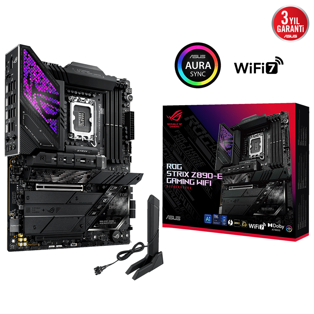 ASUS ROG STRIX Z890-E GAMING WIFI7 DDR5 HDMI-DP TYPEC PCIE 5.0 1851p ATX