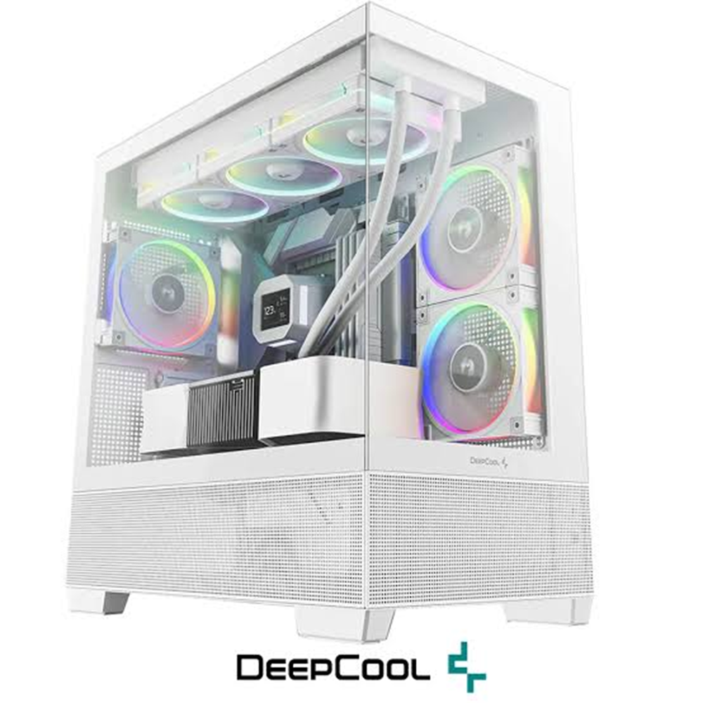 DEEPCOOL CG380-3F-WH Panoramik Cam Gaming Mid-Tower PC Kasası Beyaz