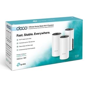 TP-LINK DECO M4-3 WIFI5 AC1200 Dual Bant Mesh Router 3'lü paket