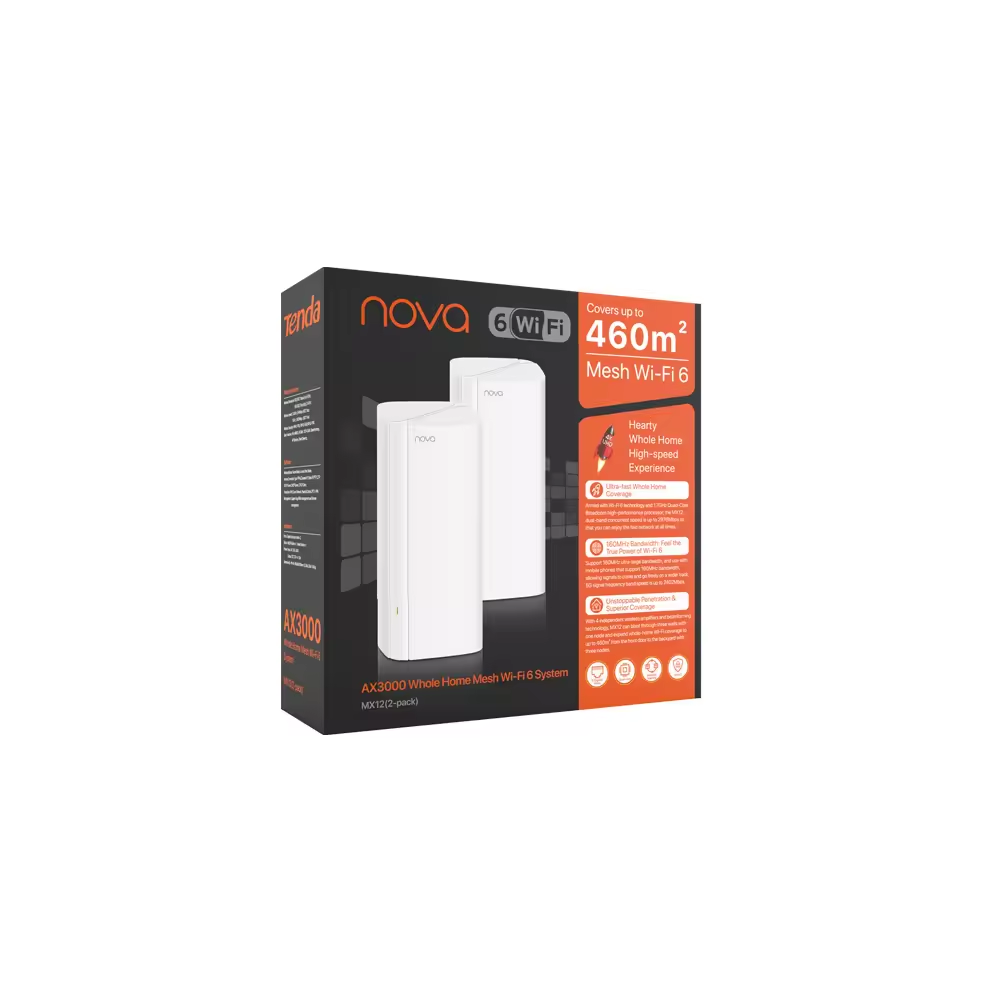 TENDA MX12-2 Wıfı6 AX3000 Ev Ofis Tipi Mesh Router 2-li set