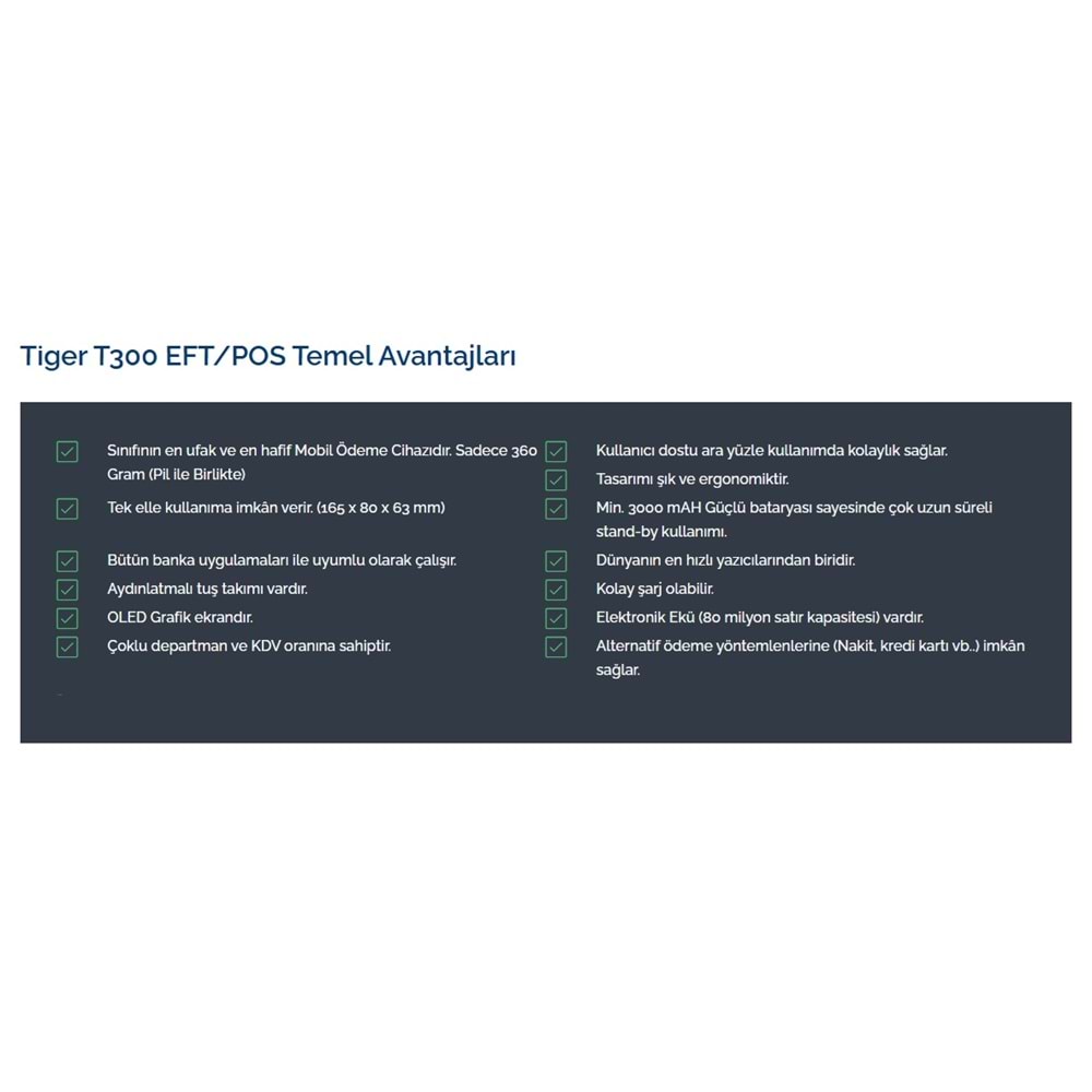 Akınsoft Entegreli Hugin Tiger T300 Mobil Yeni Nesil Pos Yazarkasa (4g)