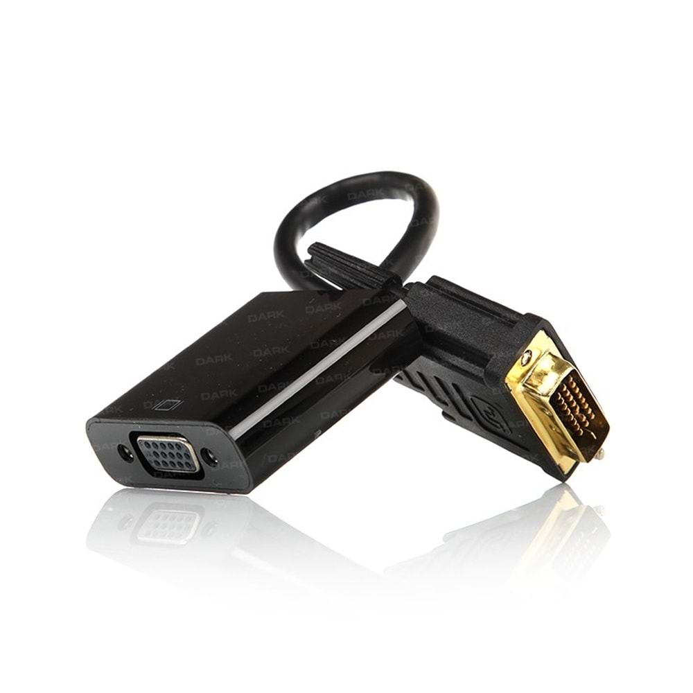 Dark DVI-D -VGA Aktif Dönüştürücü Kablo (DVI-D Erkek - VGA Dişi) DK-HD-ADVIDXVGA