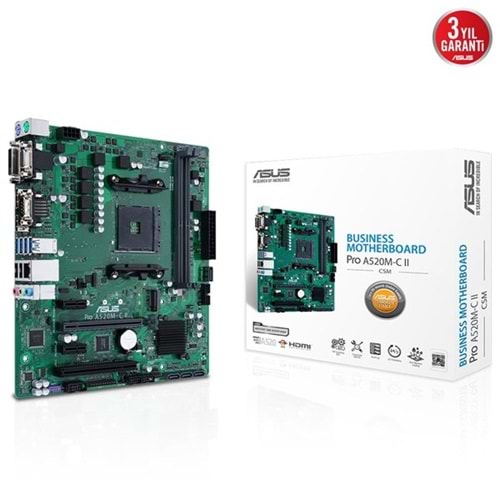 ASUS PRO A520M-C II/CSM DDR4 HDMI PCIE 4.0 AM4 mATX KURUMSAL ANAKART ASUS PRO A520M-C II/CSM DDR4 HDMI PCIE 4.0 AM4 mATX KURUMSAL ANAKART